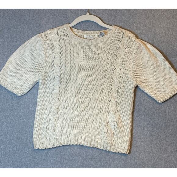 Vintage 80’s Hunters Glen Hand Knit Sweater - Size M - Picture 1 of 7